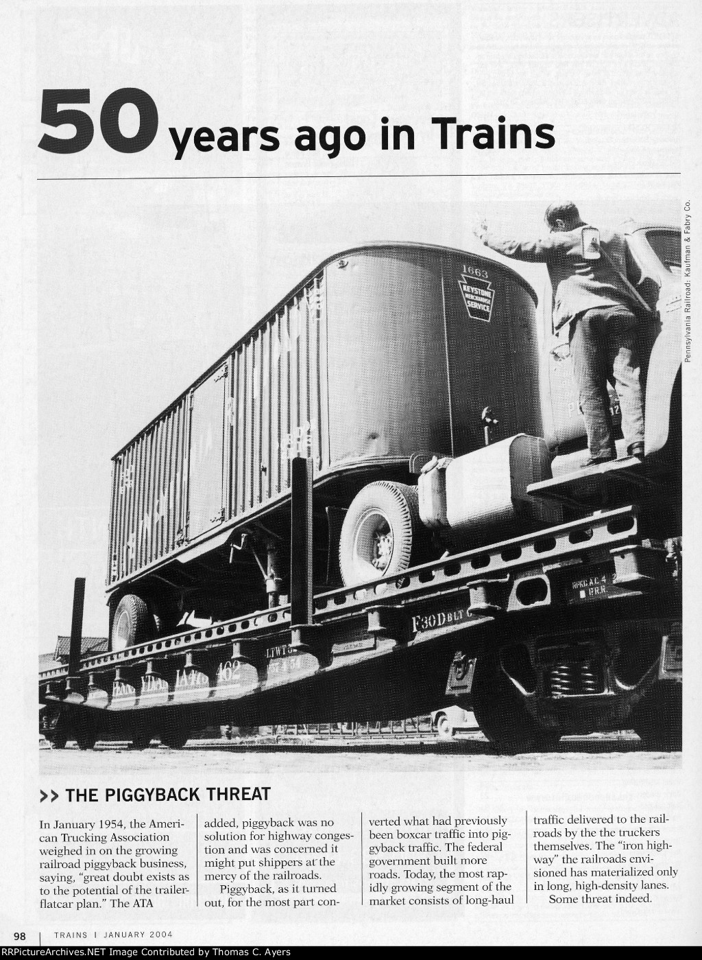 "Trains" Magazine, January 2004